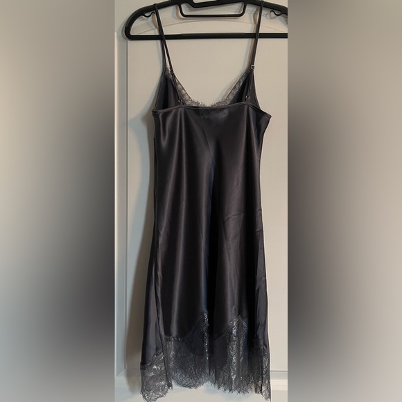 Victoria’s Secret Silver Lace Satin Slip Dress - Picture 2 of 4